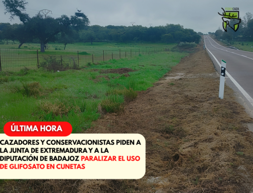 CAZADORES Y CONSERVACIONISTAS PIDEN A LA JUNTA DE EXTREMADURA Y A LA DIPUTACIÓN DE BADAJOZ PARALIZAR EL USO DE GLIFOSATO EN CUNETAS
