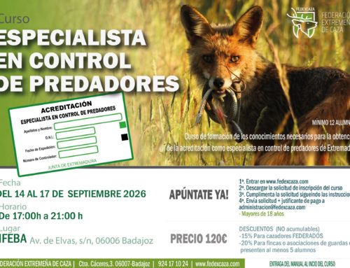 Abiertas las inscripciones para el Curso Presencial de Especialista en Control de Predadores en FECIEX 2026